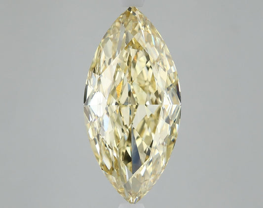Lab-Grown Marquise Diamond - 5.04 Carats, Fancy Intense Yellow Color, VVS2 Clarity - Certified by IGI - Report Number: LG621448431