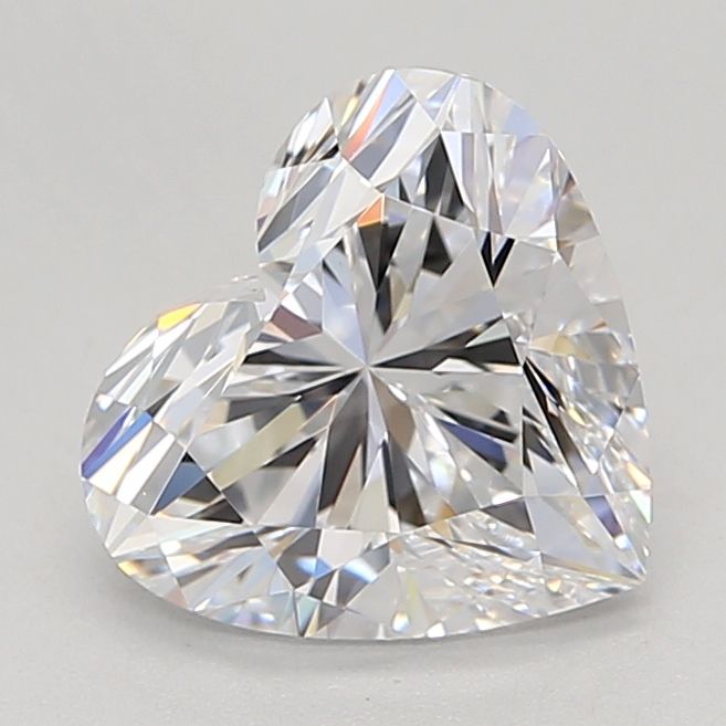 Lab-Grown Heart Diamond - 1.55 Carats, D Color, VVS2 Clarity - Certified by IGI - Report Number: LG654413498