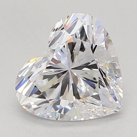 Lab-Grown Heart Diamond - 1.55 Carats, D Color, VVS2 Clarity - Certified by IGI - Report Number: LG654413498