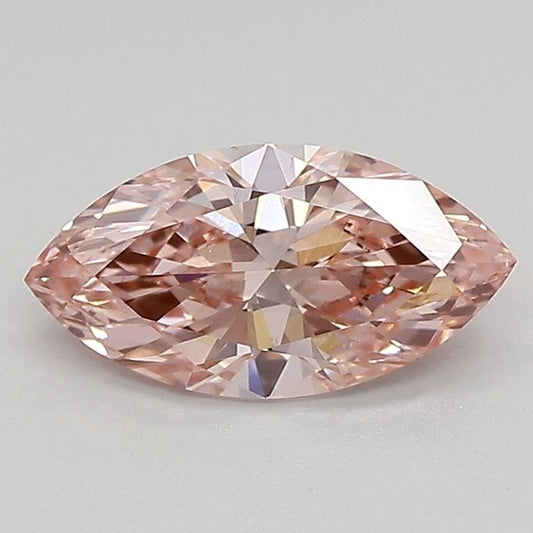 Lab-Grown Marquise Diamond - 0.97 Carats, Fancy Intense Pink Color, VS1 Clarity - Certified by IGI - Report Number: LG683527341