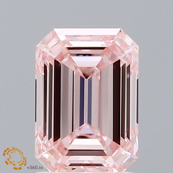 Lab-Grown Emerald Diamond - 1.58 Carats, Fancy Intense Pink Color, VVS2 Clarity - Certified by IGI - Report Number: LG611371607