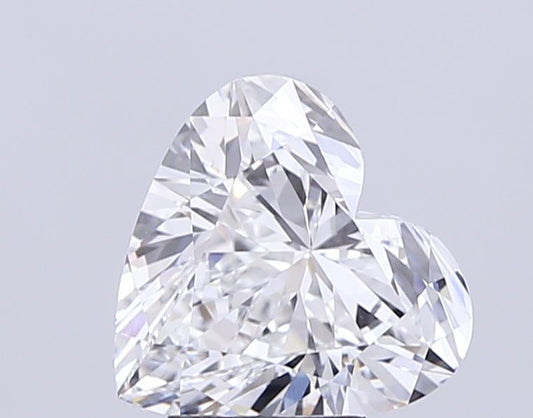 Lab-Grown Heart Diamond - 4.1 Carats, D Color, VVS2 Clarity - Certified by IGI - Report Number: LG709538953