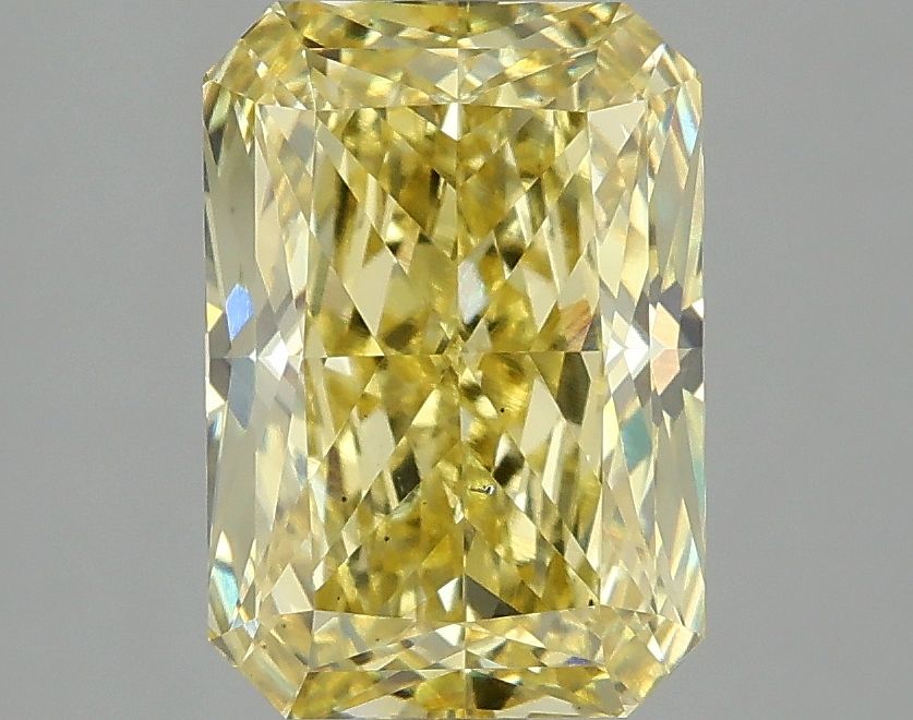 Lab-Grown Radiant Diamond - 3.01 Carats, Fancy Vivid Yellow Color, VS2 Clarity - Certified by IGI - Report Number: LG681593729