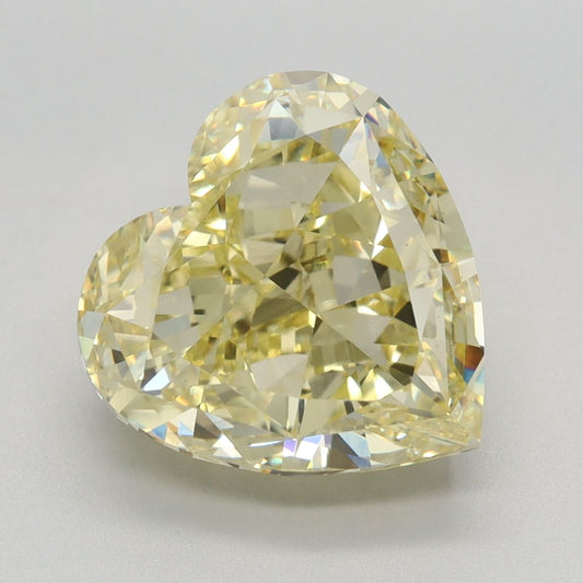 Lab-Grown Heart Diamond - 5.51 Carats, Fancy Intense Yellow Color, VS1 Clarity - Certified by IGI - Report Number: LG634442558