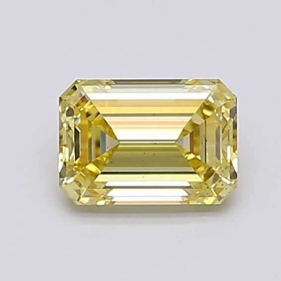Lab-Grown Emerald Diamond - 1.01 Carats, Fancy Intense Yellow Color, VS2 Clarity - Certified by IGI - Report Number: LG668454874