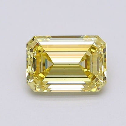 Lab-Grown Emerald Diamond - 1.01 Carats, Fancy Intense Yellow Color, VS2 Clarity - Certified by IGI - Report Number: LG668454874