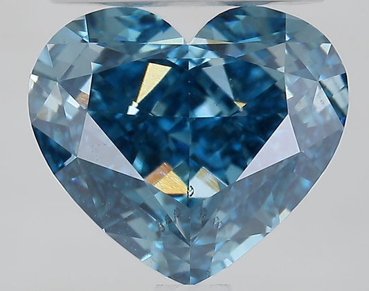 Lab-Grown Heart Diamond - 2.55 Carats, Fancy Vivid Blue Color, VVS1 Clarity - Certified by IGI - Report Number: LG660432056
