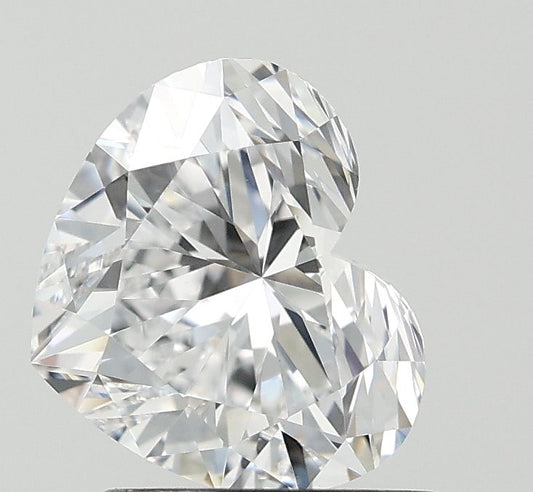 Lab-Grown Heart Diamond - 1.54 Carats, D Color, VS1 Clarity - Certified by IGI - Report Number: LG680594001