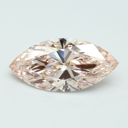 Lab-Grown Marquise Diamond - 6.05 Carats, Fancy Intense Pink Color, VVS2 Clarity - Certified by IGI - Report Number: LG616408269
