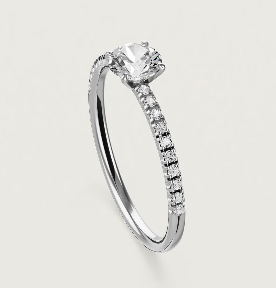 Lab Grown Mini Star 14K White Gold US 7.5 (1.61 CTW)