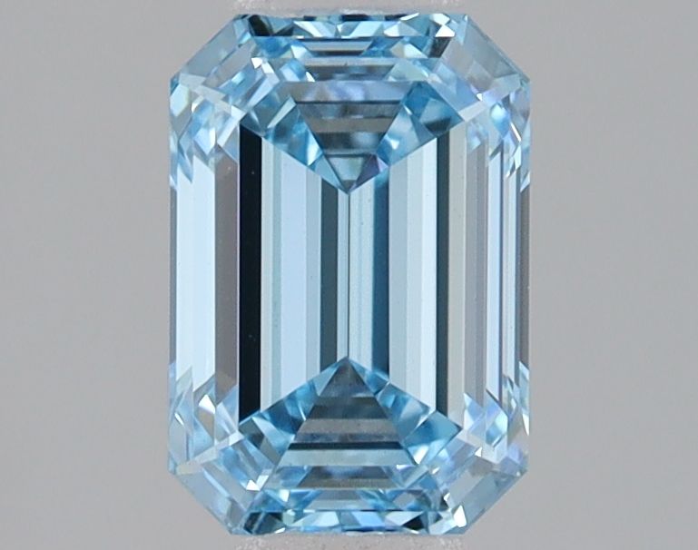 Lab-Grown Emerald Diamond - 1.56 Carats, Fancy Intense Blue Color, VVS2 Clarity - Certified by IGI - Report Number: LG680534603