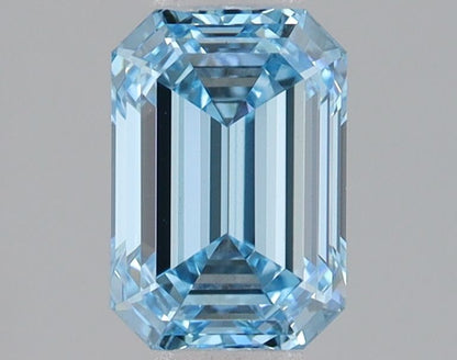 Lab-Grown Emerald Diamond - 1.56 Carats, Fancy Intense Blue Color, VVS2 Clarity - Certified by IGI - Report Number: LG680534603