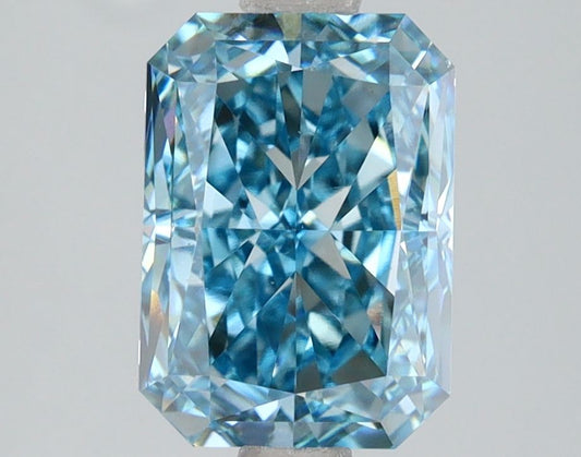 Lab-Grown Radiant Diamond - 2.52 Carats, Fancy Vivid Blue Color, VS1 Clarity - Certified by IGI - Report Number: LG618468039