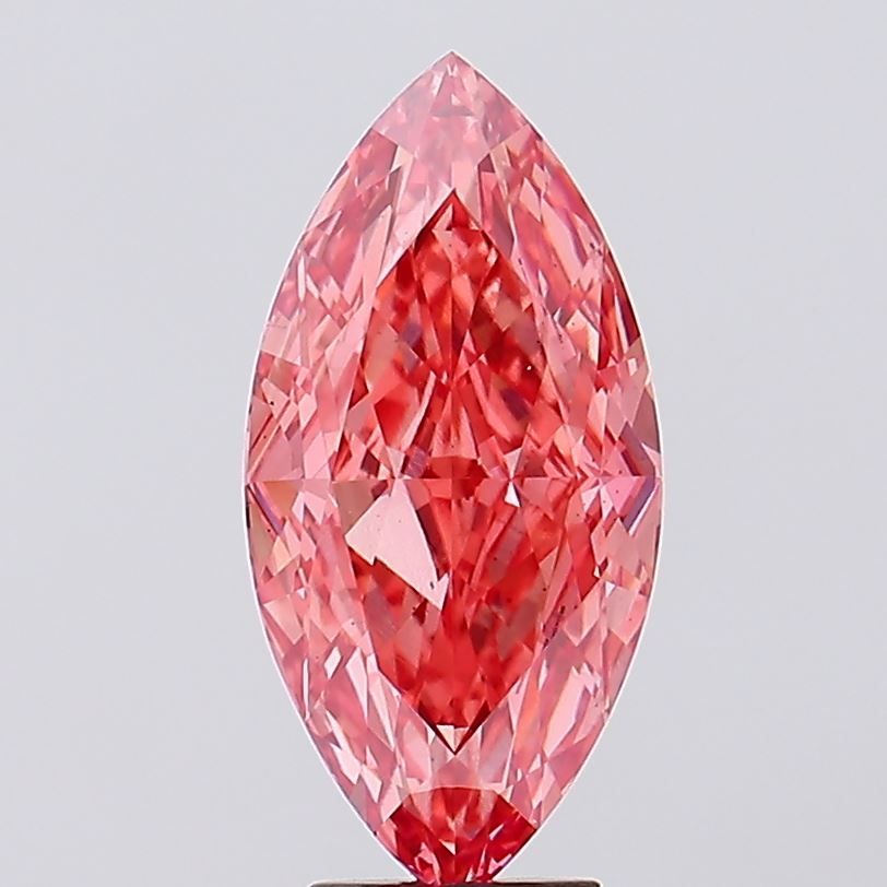 Lab-Grown Marquise Diamond - 5.54 Carats, Fancy Vivid Pink Color, VS2 Clarity - Certified by IGI - Report Number: LG635411444