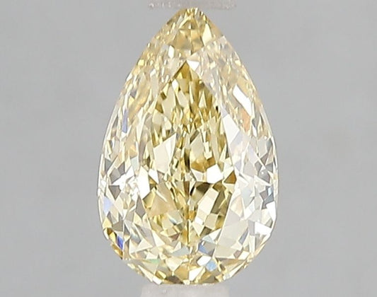 Lab-Grown Pear Diamond - 1.02 Carats, Fancy Intense Yellow Color, VVS2 Clarity - Certified by IGI - Report Number: LG658481141