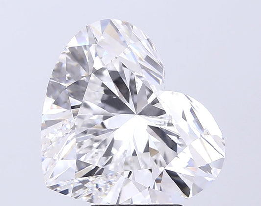 Lab-Grown Heart Diamond - 6.09 Carats, E Color, VVS2 Clarity - Certified by IGI - Report Number: LG702573307