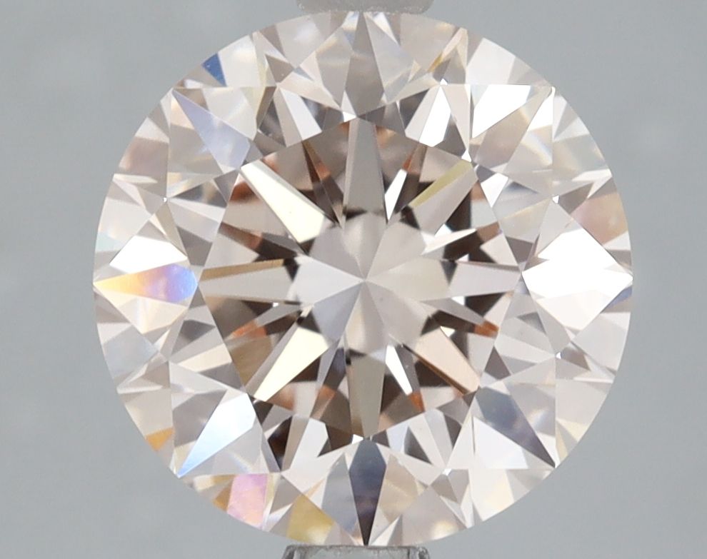 Lab-Grown Round Diamond - 2.5 Carats, Fancy Pink Color, VS1 Clarity - Certified by IGI - Report Number: LG639434206