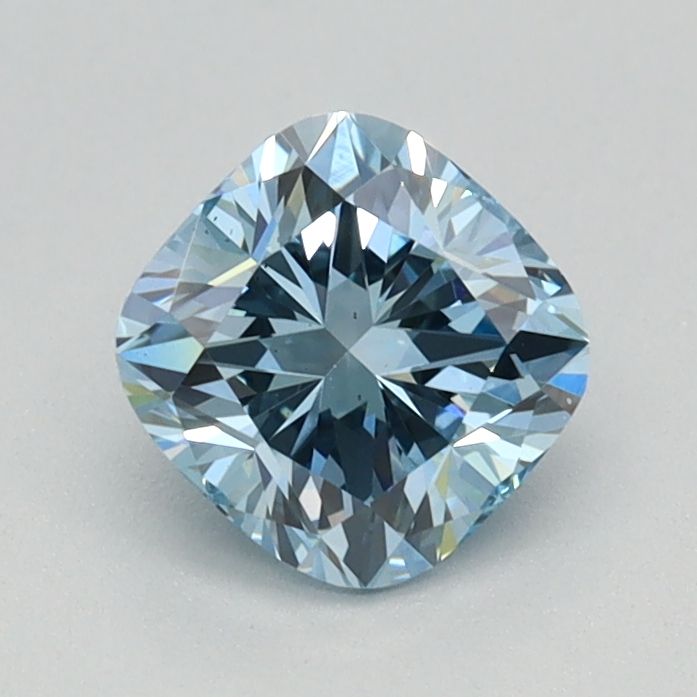 Lab-Grown Cushion Diamond - 0.77 Carats, Fancy Intense Blue Color, VS2 Clarity - Certified by IGI - Report Number: LG626424796