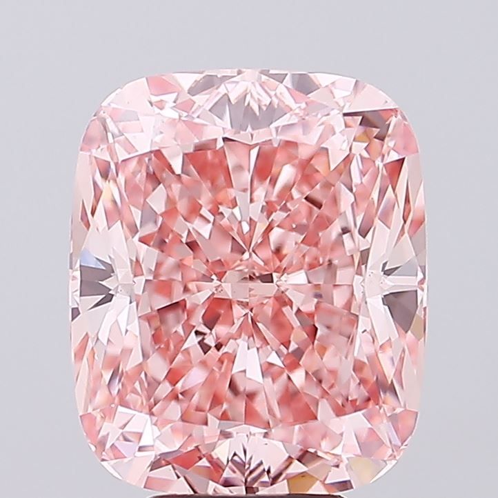 Lab-Grown Cushion Diamond - 8.05 Carats, Fancy Vivid Pink Color, VS1 Clarity - Certified by IGI - Report Number: LG678546588
