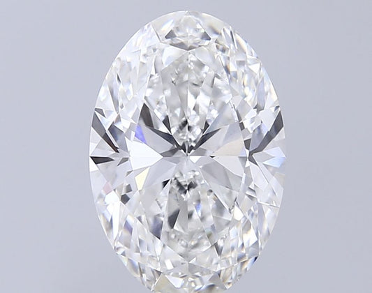 Lab-Grown Oval Diamond - 4.03 Carats, F Color, VS1 Clarity - Certified by IGI - Report Number: LG716504113