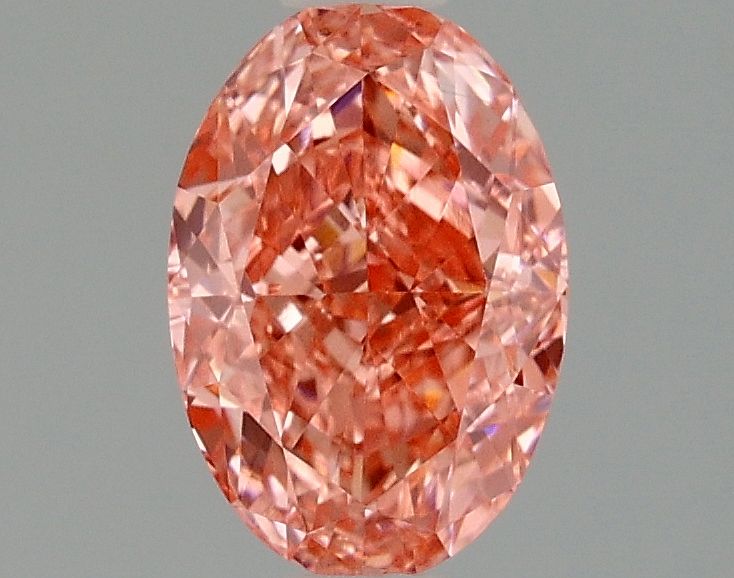 Lab-Grown Oval Diamond - 1.47 Carats, Fancy Vivid Pink Color, VS1 Clarity - Certified by IGI - Report Number: LG677579204