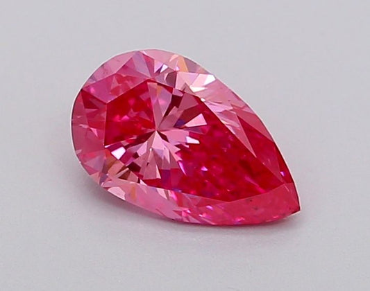 Lab-Grown Pear Diamond - 0.74 Carats, Fancy Vivid Blue Color, VS1 Clarity - Certified by IGI - Report Number: LG582355854