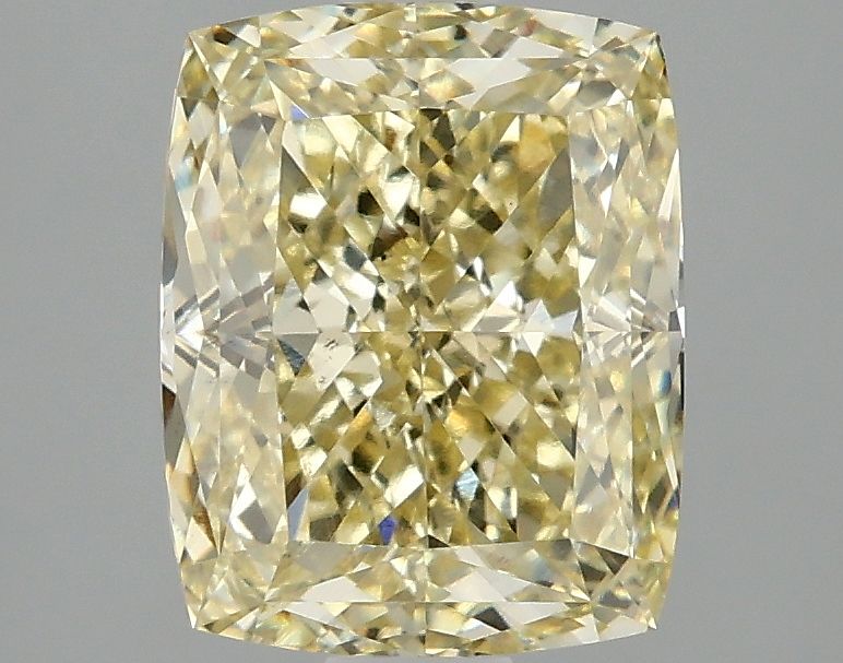 Lab-Grown Cushion Diamond - 3.04 Carats, Fancy Intense Yellow Color, VS2 Clarity - Certified by IGI - Report Number: LG673401038