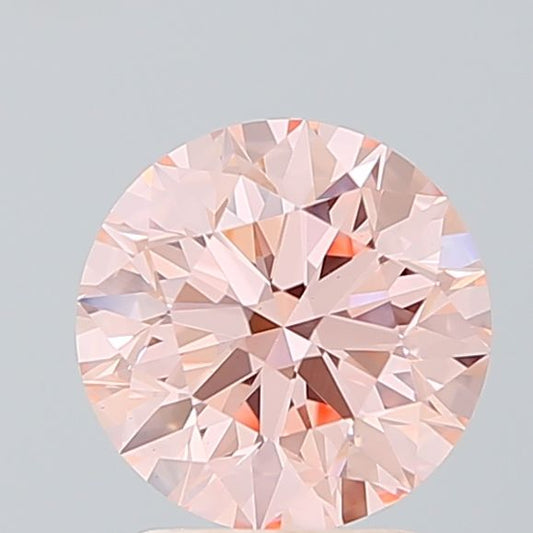 Lab-Grown Round Diamond - 2.0 Carats, Fancy Intense Pink Color, VVS2 Clarity - Certified by IGI - Report Number: LG683579959