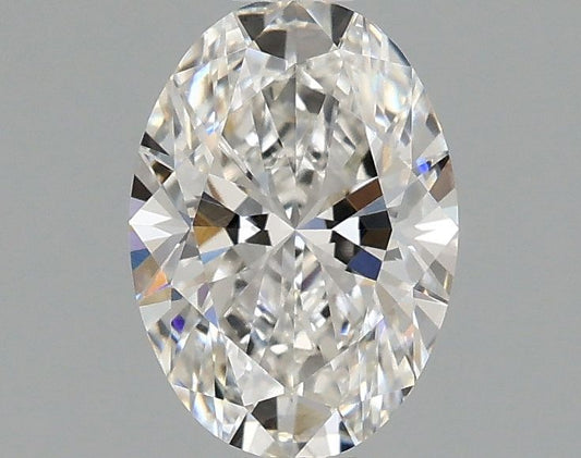 Lab-Grown Oval Diamond - 0.98 Carats, F Color, VVS2 Clarity - Certified by IGI - Report Number: LG666419762
