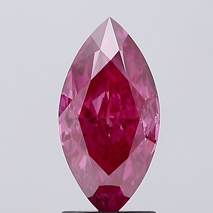 Lab-Grown Marquise Diamond - 2.09 Carats, Fancy Vivid Pink Color, SI1 Clarity - Certified by IGI - Report Number: LG679516669