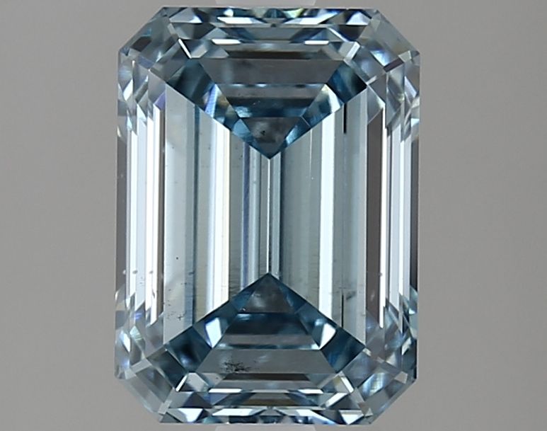 Lab-Grown Emerald Diamond - 2.45 Carats, Fancy Vivid Blue Color, VS2 Clarity - Certified by IGI - Report Number: LG634405658
