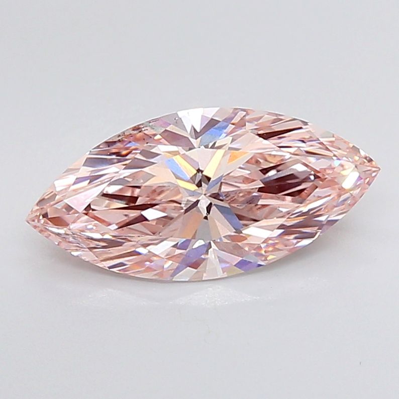 Lab-Grown Marquise Diamond - 3.05 Carats, Fancy Intense Pink Color, VS2 Clarity - Certified by IGI - Report Number: LG642450163