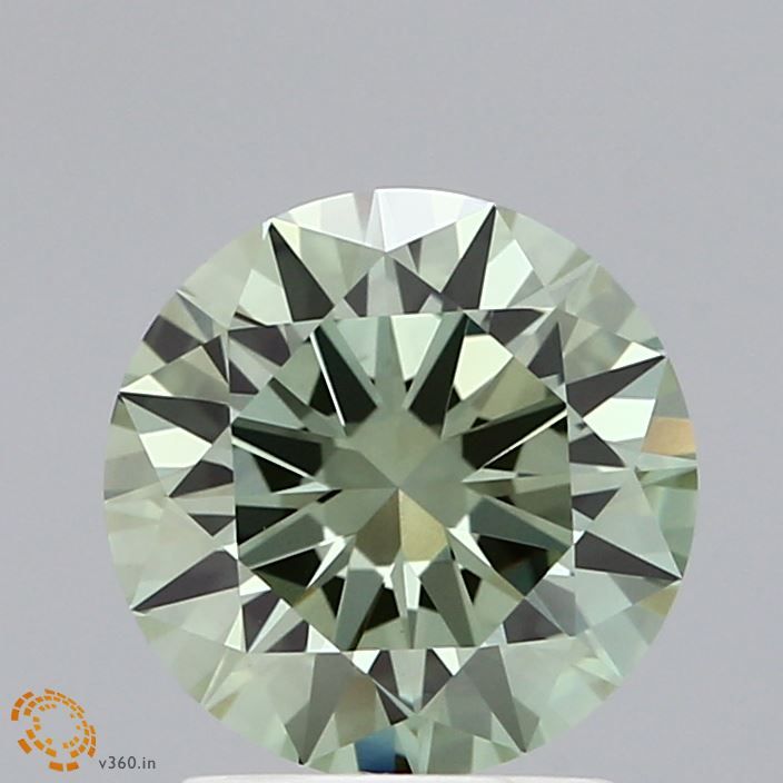 Lab-Grown Round Diamond - 2.0 Carats, Fancy Vivid Green Color, VVS2 Clarity - Certified by IGI - Report Number: LG633465373