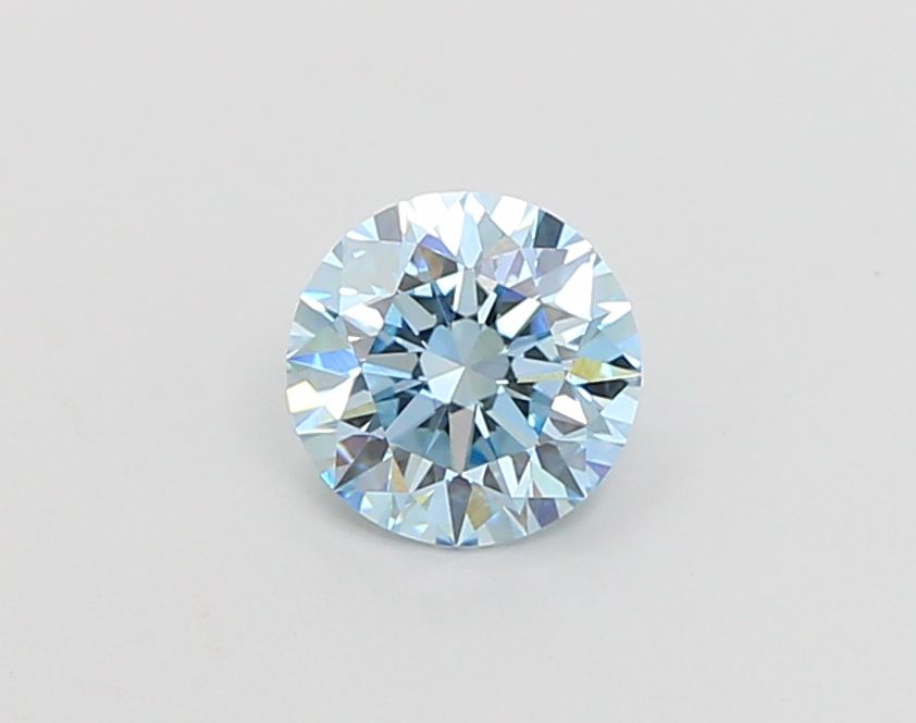 Lab-Grown Round Diamond - 0.91 Carats, Fancy Intense Blue Color, VVS2 Clarity - Certified by IGI - Report Number: LG660422320