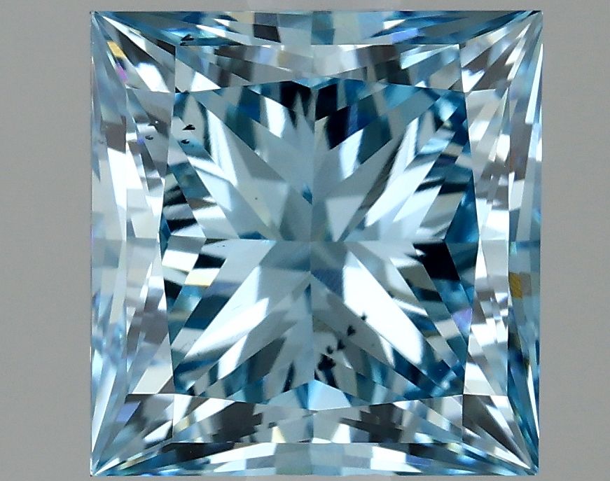 Lab-Grown Princess Diamond - 2.45 Carats, Fancy Vivid Blue Color, VS2 Clarity - Certified by IGI - Report Number: LG634426779