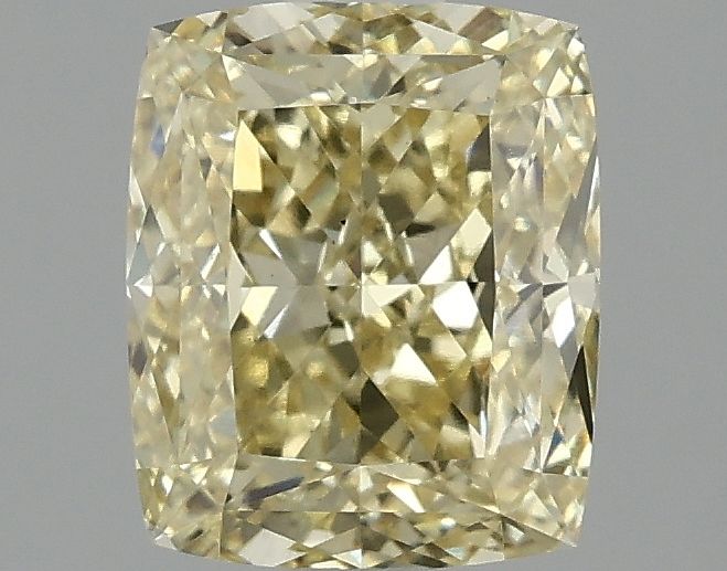 Lab-Grown Cushion Diamond - 2.0 Carats, Fancy Vivid Yellow Color, VS1 Clarity - Certified by IGI - Report Number: LG687583256