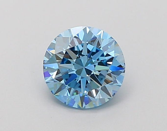 Lab-Grown Round Diamond - 0.98 Carats, Fancy Intense Blue Color, VS1 Clarity - Certified by IGI - Report Number: LG666403443