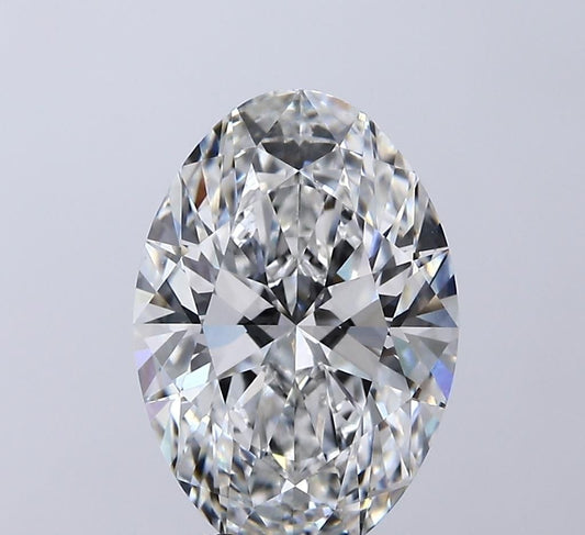 Lab-Grown Oval Diamond - 3.5 Carats, F Color, VVS2 Clarity - Certified by IGI - Report Number: LG715589181