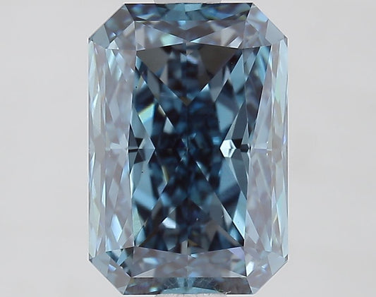 Lab-Grown Radiant Diamond - 2.0 Carats, Fancy Vivid Blue Color, VS1 Clarity - Certified by IGI - Report Number: LG675505670