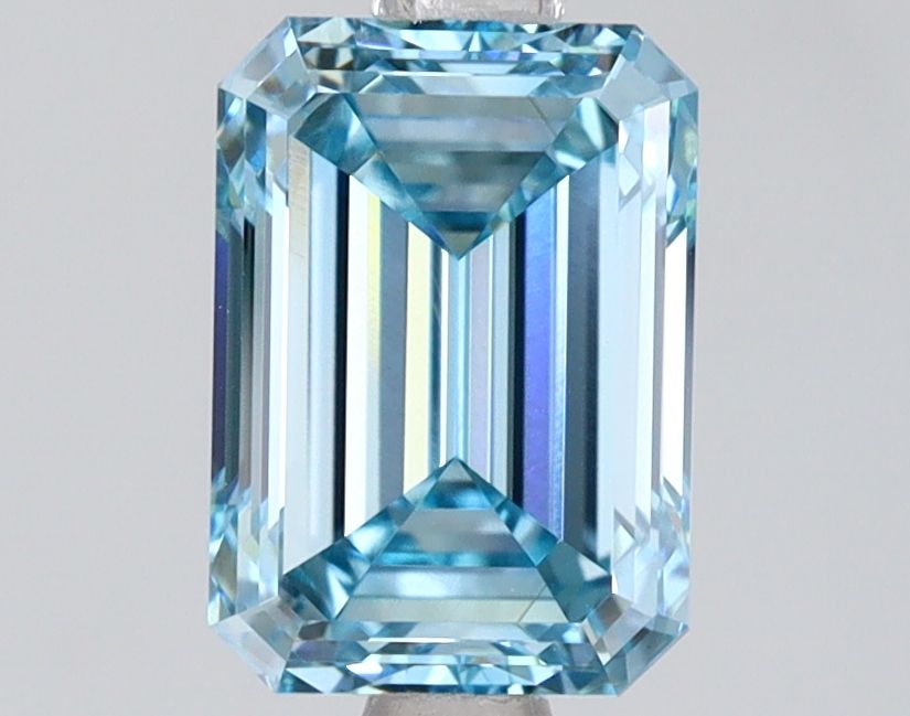Lab-Grown Emerald Diamond - 2.01 Carats, Fancy Intense Blue Color, VVS2 Clarity - Certified by IGI - Report Number: LG618468016