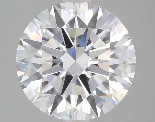 Lab-Grown Round Diamond - 3.07 Carats, E Color, VVS2 Clarity - Certified by IGI - Report Number: LG706532382