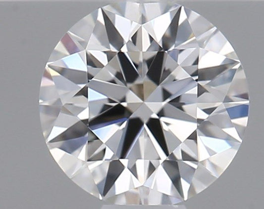 Diamant naturel rond de 0,46 ct (couleur F, pureté VVS1, taille EX, GIA)