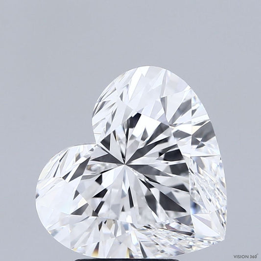 Lab-Grown Heart Diamond - 4.09 Carats, D Color, VVS2 Clarity - Certified by IGI - Report Number: LG710575336