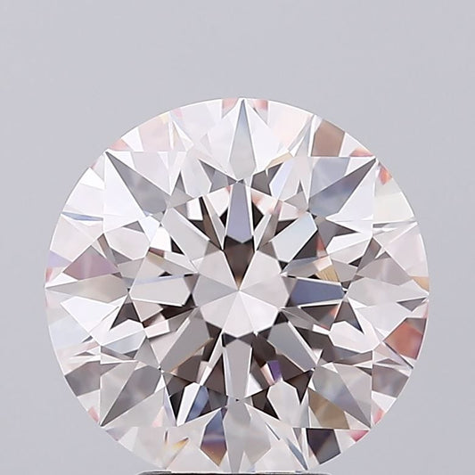 Lab-Grown Round Diamond - 5.33 Carats, Light Pink Color, VVS2 Clarity - Certified by IGI - Report Number: LG628462612