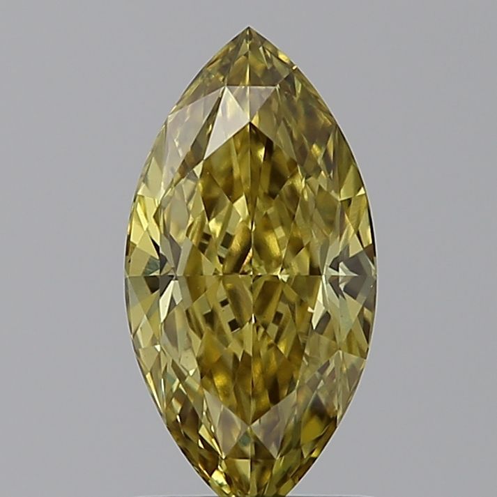 Lab-Grown Marquise Diamond - 1.31 Carats, Fancy Intense Yellow Color, VVS2 Clarity - Certified by IGI - Report Number: LG598326424