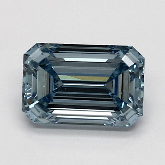 Lab-Grown Emerald Diamond - 1.47 Carats, Fancy Intense Blue Color, VVS2 Clarity - Certified by IGI - Report Number: LG601326688