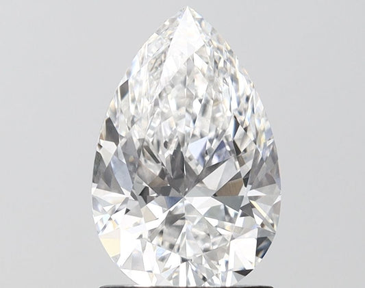 Lab-Grown Pear Diamond - 2.01 Carats, F Color, VS2 Clarity - Certified by IGI - Report Number: LG689554045