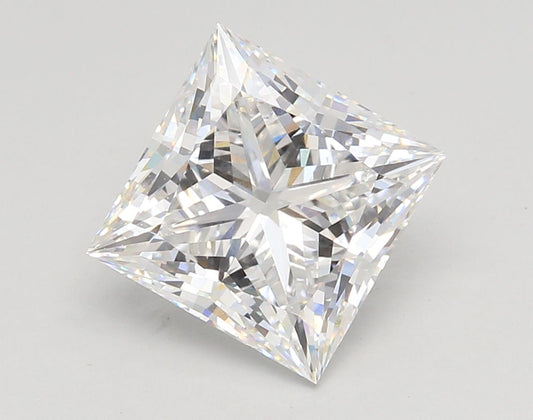 Lab-Grown Princess Diamond - 4.09 Carats, E Color, VVS2 Clarity - Certified by IGI - Report Number: LG685537707