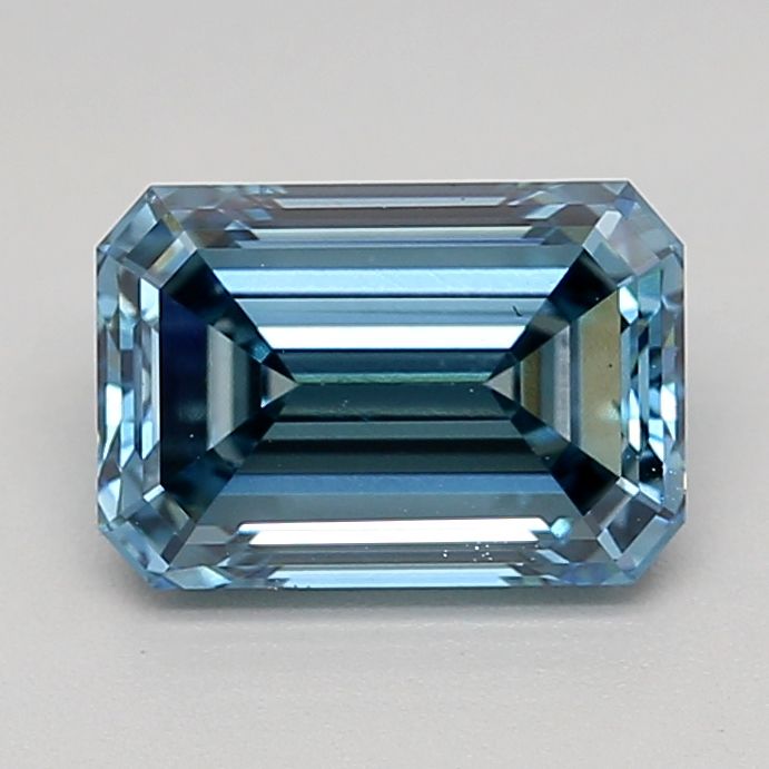 Lab-Grown Emerald Diamond - 1.1 Carats, Fancy Vivid Blue Color, VS1 Clarity - Certified by IGI - Report Number: LG613389750