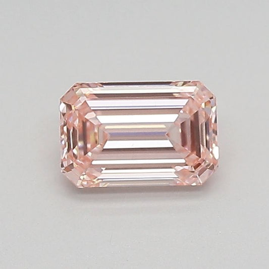 Lab-Grown Emerald Diamond - 0.56 Carats, Fancy Vivid Pink Color, VVS2 Clarity - Certified by IGI - Report Number: LG683527401